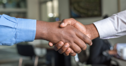 Two people shaking hands